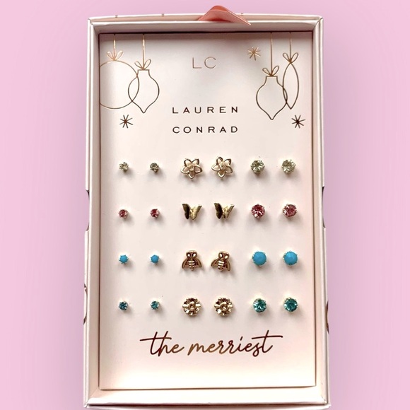 LC Lauren Conrad Jewelry - LC Lauren Conrad Gold and Teal Earring SetGift Set